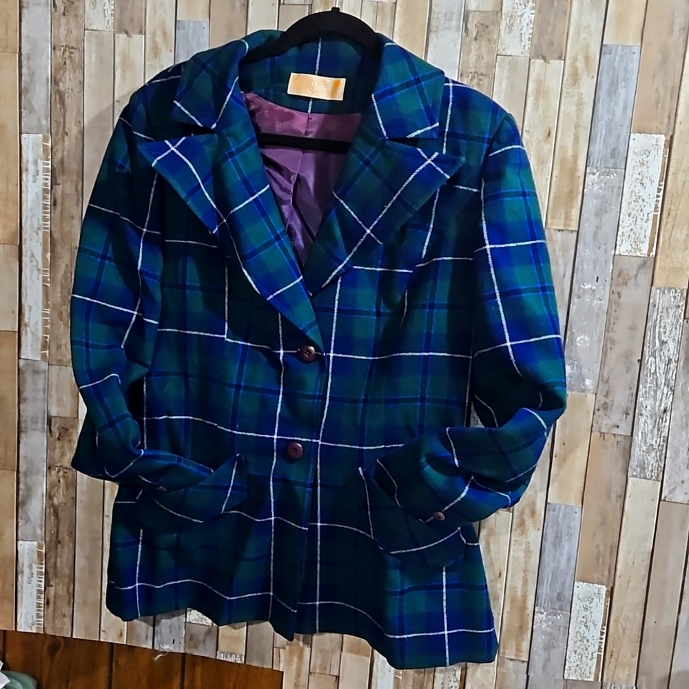 PENDLETON 2 piece Vintage Plaid Jacket and Skirt Set